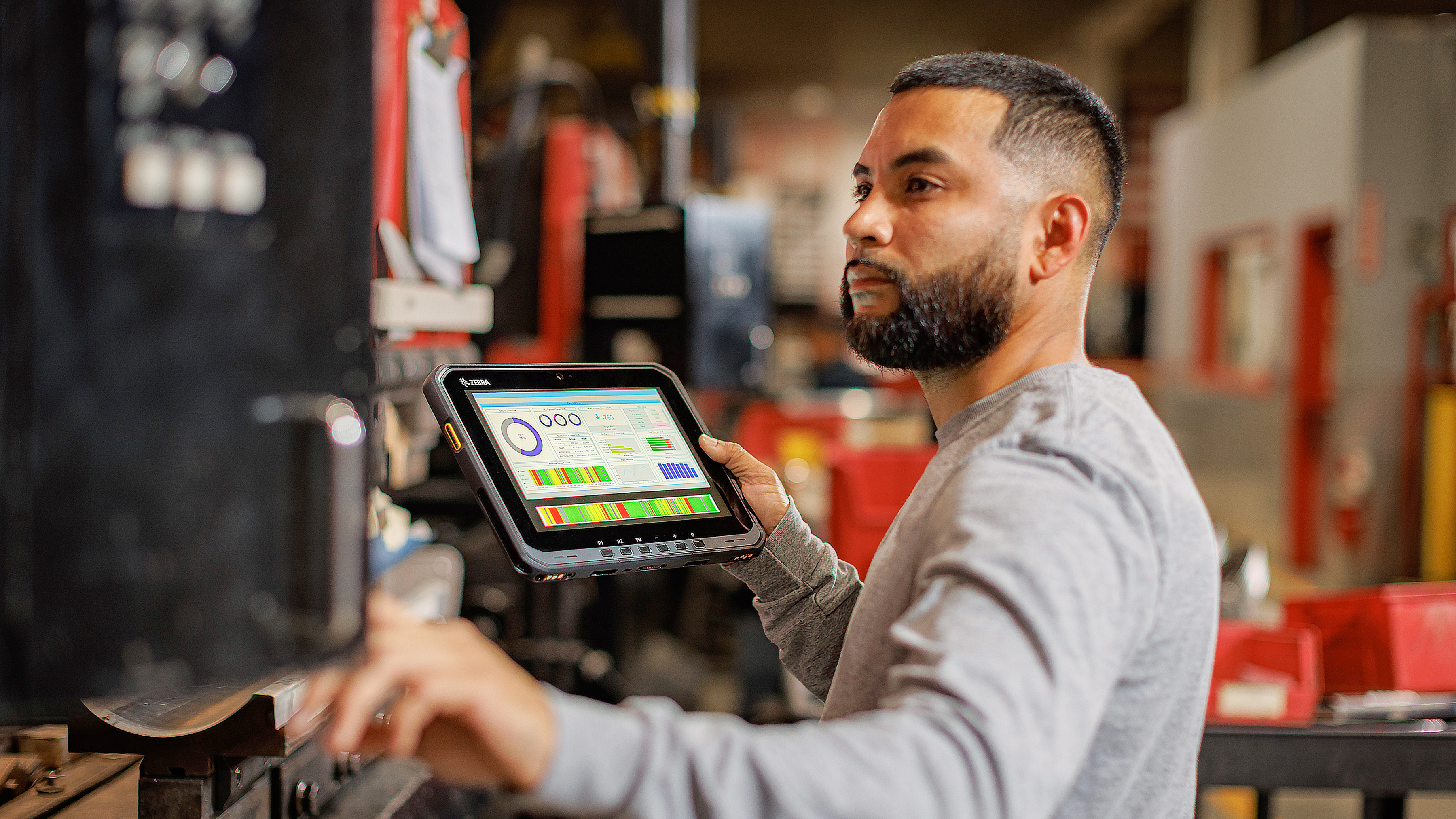 A high-tech tablet displaying real-time insurance premium comparisons with safety scores and secure checkmarks